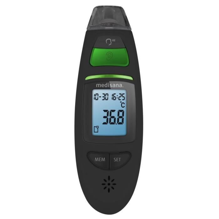 Thermomètre Frontral Medisana TM 762 - Sans Contact - Mesure Corps Surface Liquides - Alarme Fièvre