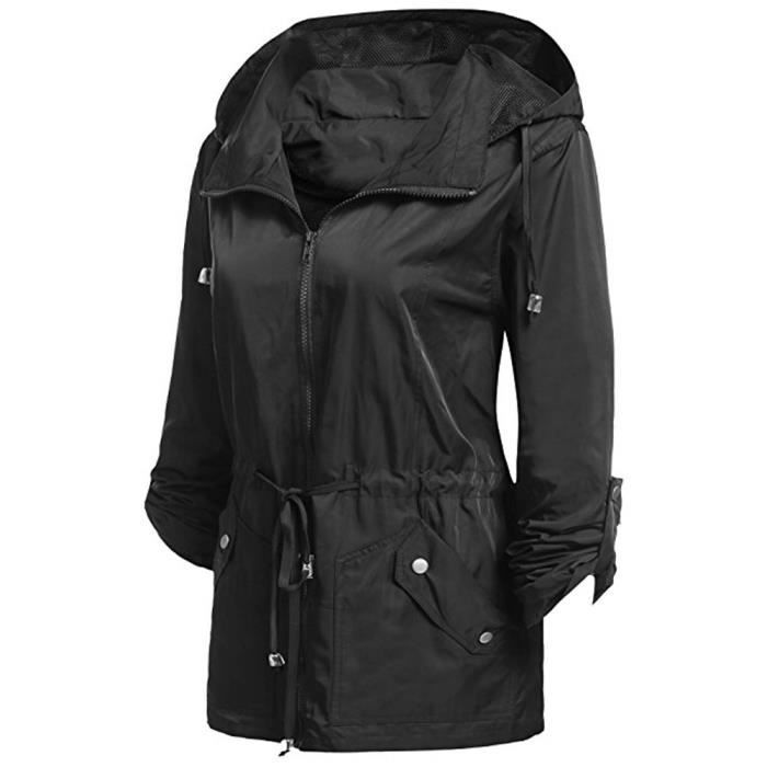 anorak noir femme