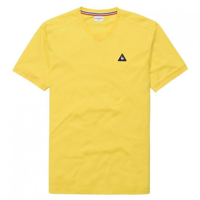 tee shirt coq sportif jaune