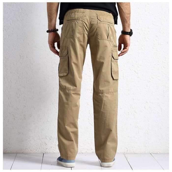 Grande Taille Pantalon Cargo Homme Large Pantalon Cargo En Lin à