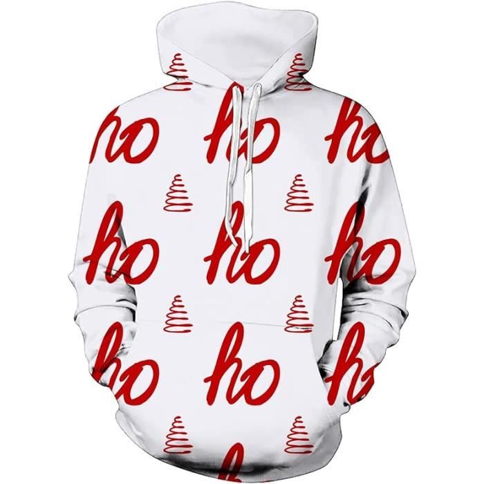 Sweat a Capuche Homme Grande Taille Imprime Pull de Noel Decontracte Automne Hiver Hoodie Christmas Sweatshirts Beige Beige Cdiscount Pret a Porter
