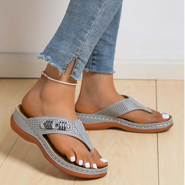 Sandales Plates Femmes été - Confort, Orthopédiques, Légères | Pour Plage, Maison, Ville, Style Décontracté