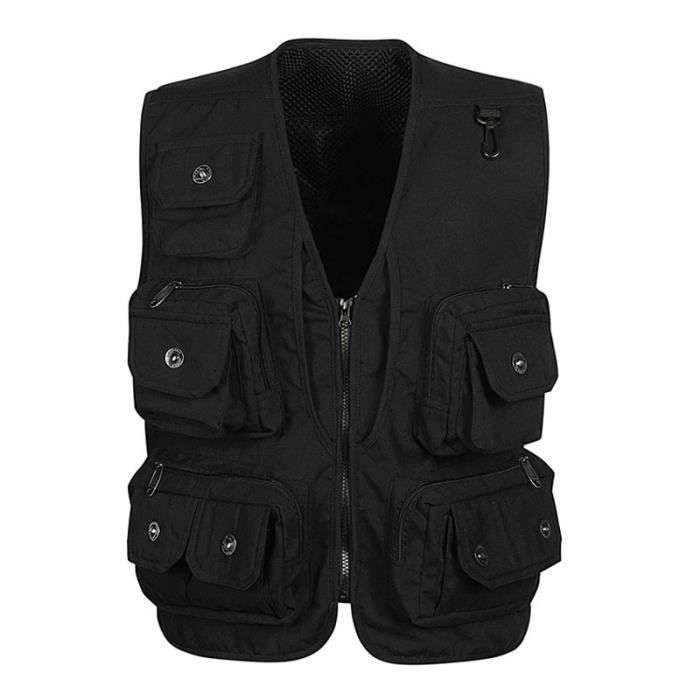 Gilet polaire de randonnée montagne homme, MH100 noir