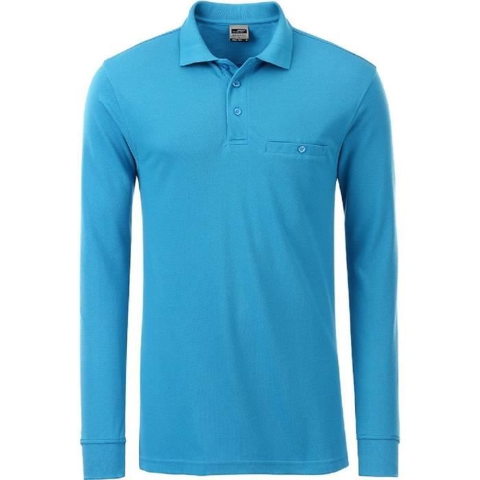 Tee-shirt avec Poche Poitrine Gauche - Bleu en coton Blend - T-shirt / Polo  Homme sur MenCorner