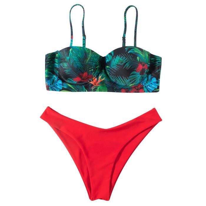 BaronHong 3D Print Herren Badehose Sexy Leopard Thong Badeanzüge