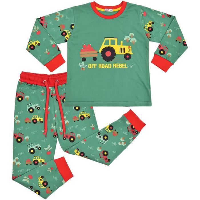 Pyjama Garçon à Manches Longues – Imprimé Dinosaures – Chaud & Confortable – Pour Hiver, Maison, Halloween – Taille Enfant - 7