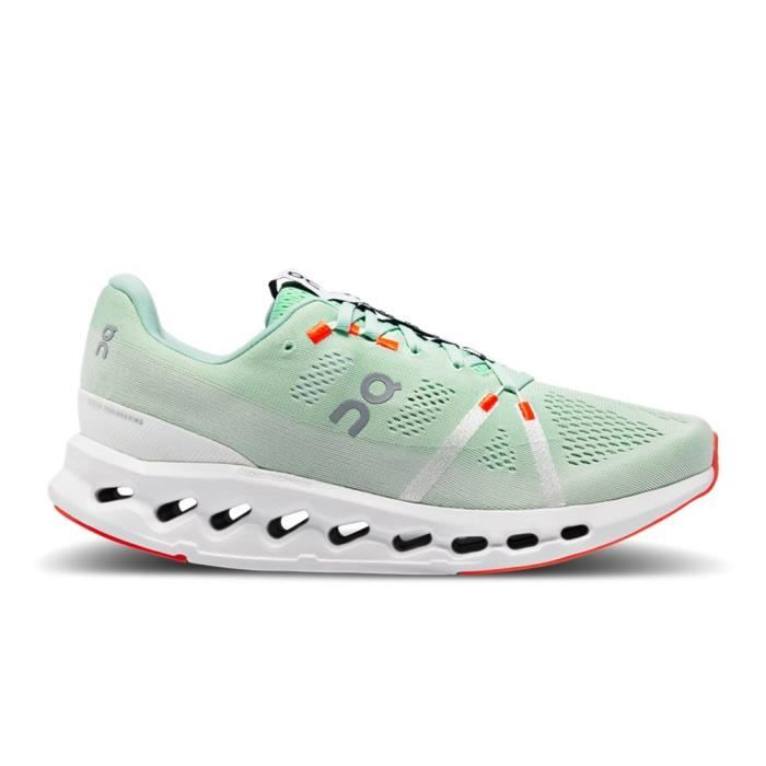 chaussures de running on running cloudsurfer 7 vert clair - homme/adulte - drop 10mm - usage régulier