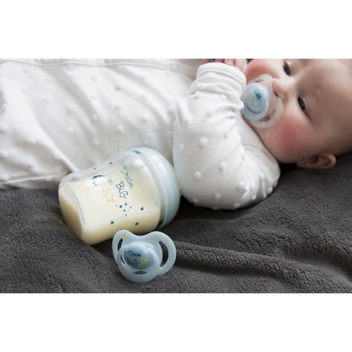 Nuby Biberon Little Moments Debit Lent 180 Ml Bleu 0 Mois Cdiscount Puericulture Eveil Bebe