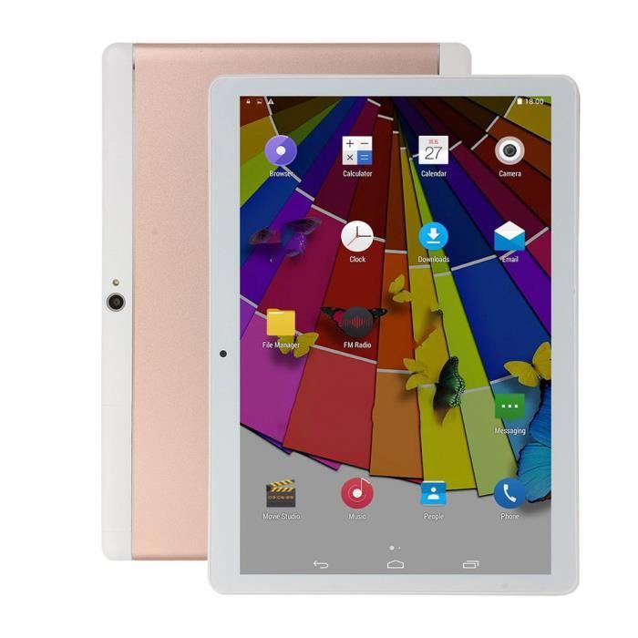 1+16GB couleur rose WIFI 10,1 pouces Quadcore tablette avec Appareil