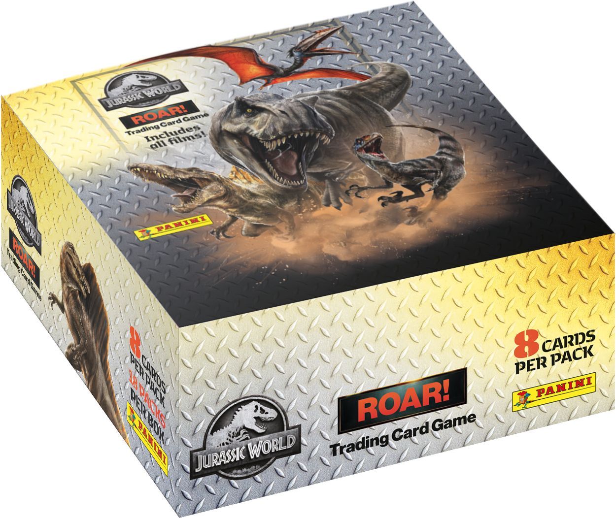 Boîte de 18 Pochettes PANINI JURASSIC WORLD 4 TCG – 144 Cartes + Carte Édition Limitée n°2 - vue 4
