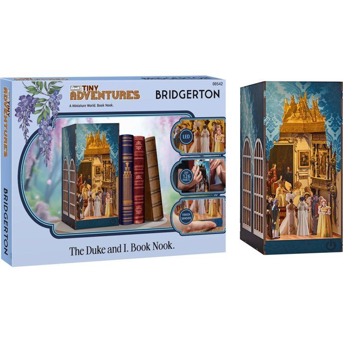 Book Nook Kit DIY à construire Maquette 3D Serre Livre REVELL Tiny Adventures Bridgerton Le Duc et moi LED