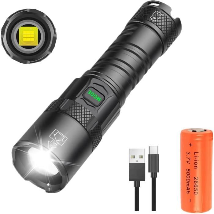Lampe torche rechargeable haute luminosité,lampe torche LED magnétique