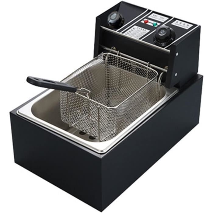 Friteuse Électrique SUPERLEX 2 Litres 1300W - Compacte Avec Panier Amovible Et Fenêtre