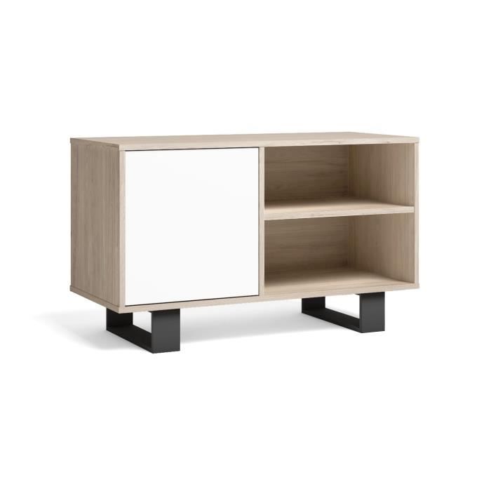 Meuble TV 100 salon/salle à manger WIND couleur Chêne-Blanc 95x40x57cm RF1003 Meuble TV 100 salon/salle à manger WIND couleur Chêne-Blanc 95x40x57cm RF1003