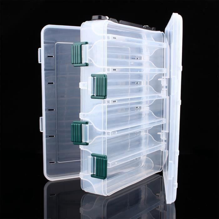 Boîte De Rangement Plastique Transparent Pour Hameçons – Pêche – 2 Tailles