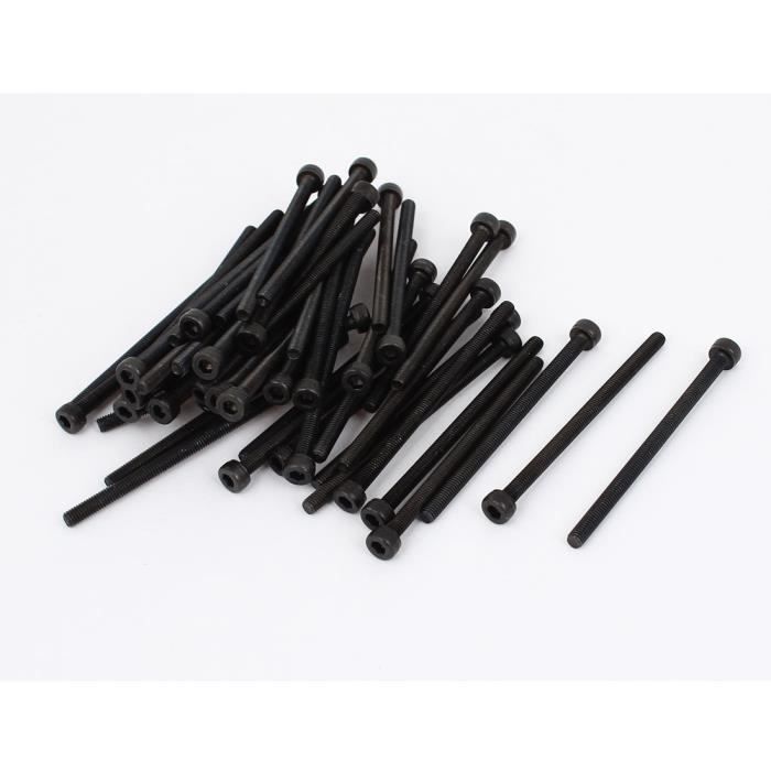 25pcs M3x50 Filetage Complet cylindrique hexagonale tête