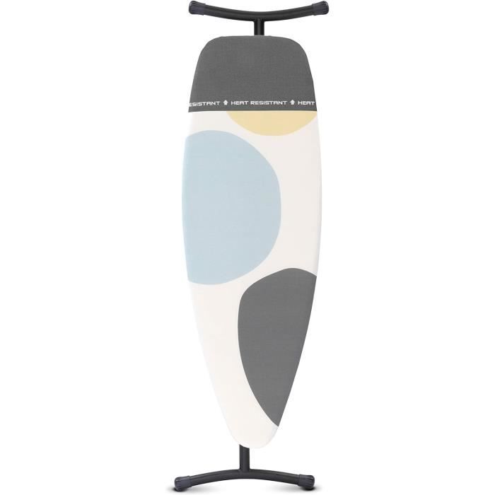 Table à Repasser Brabantia Taille B - Support XL Pour Centrale Vapeur, 124x38 Cm, Titan Oval