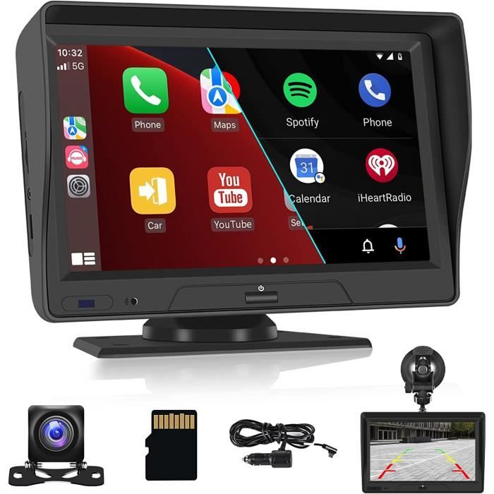 Wireless CarPlay Anoid Auto Autoradio, 7 Pouces Écran Tactile sans Fil ...
