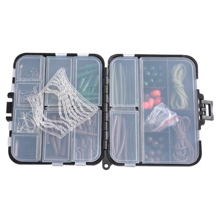 Boîte De Pêche à La Carpe Bank Tackle - Ensemble Plombs, Clips, Perles Et Hameçons