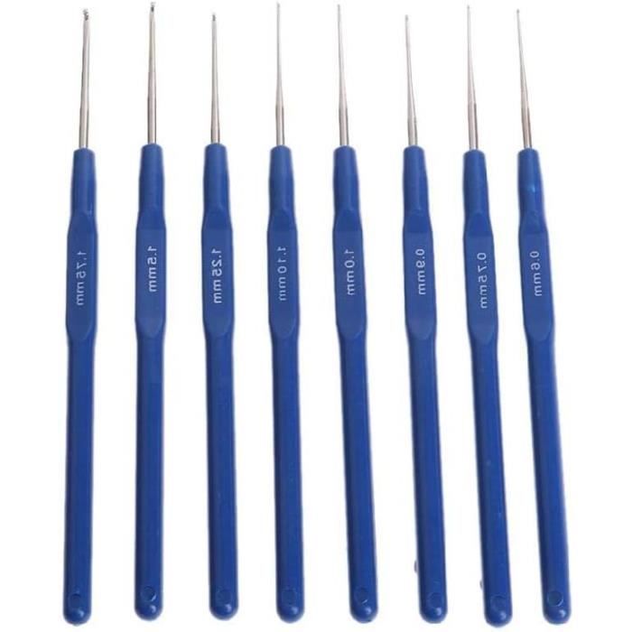 Kit De 3 Crochets Ergonomiques 6, 7 Et 8 Mm - Poignée Souple, Aluminium Léger, Pour Débutants Et Confirmés - 9
