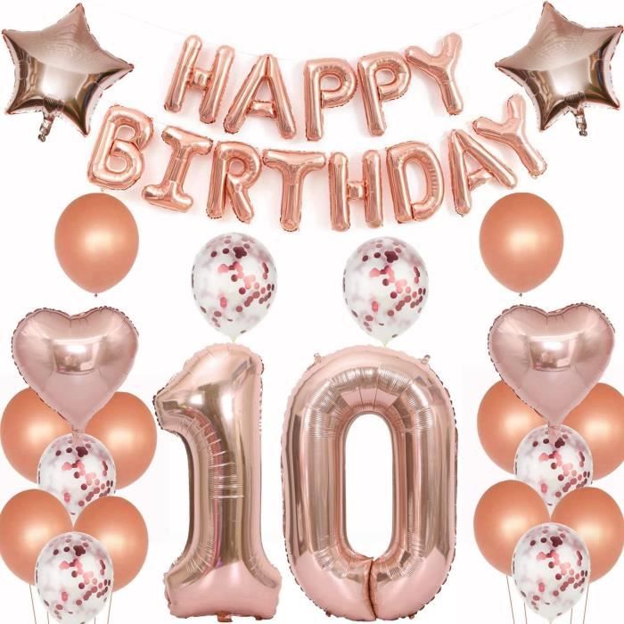 100 Ballons Rose de fête d'anniversaire 10 de qualité supérieure 100%  LATEX NATUREL décorations parfaites pour les anniversaires, l - Cdiscount  Maison