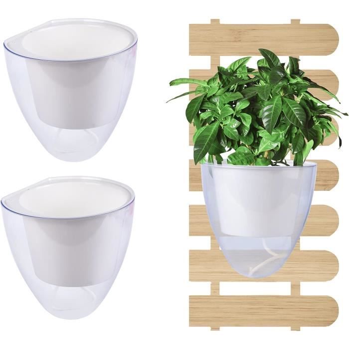 Koalaime Lot De 2 Pots De Fleurs Suspendus à Arrosage