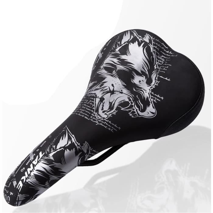 WEST BIKING Selle de vélo vtt creuse et respirante Selle de vélo de montagne ultralégère Selle de vélo en cuir confortable et souple