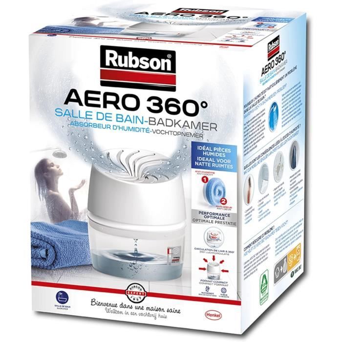 Aero 360° Absorbeur D'Humidité Salle De Bain (1 Appareil + 1 Recharge De  450 G) – Déshumidificateur Anti-Odeur – Absorbeur An[H125] - Cdiscount  Bricolage