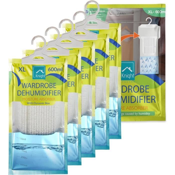Déshumidificateur XL 600 ml en pack de 5 avec boîte dynamique, dure — free download