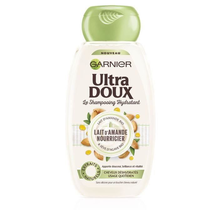 LOT DE 2 - ULTRA DOUX Shampooing hydratant lait d'amande bio 250 ml