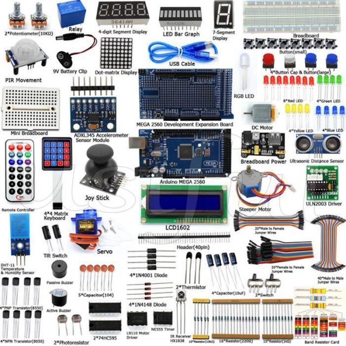 DIY Kit MEGA 2560 pour Raspberry Pi Model B , pour Arduino. DIY Arduino Kit de Démarrage