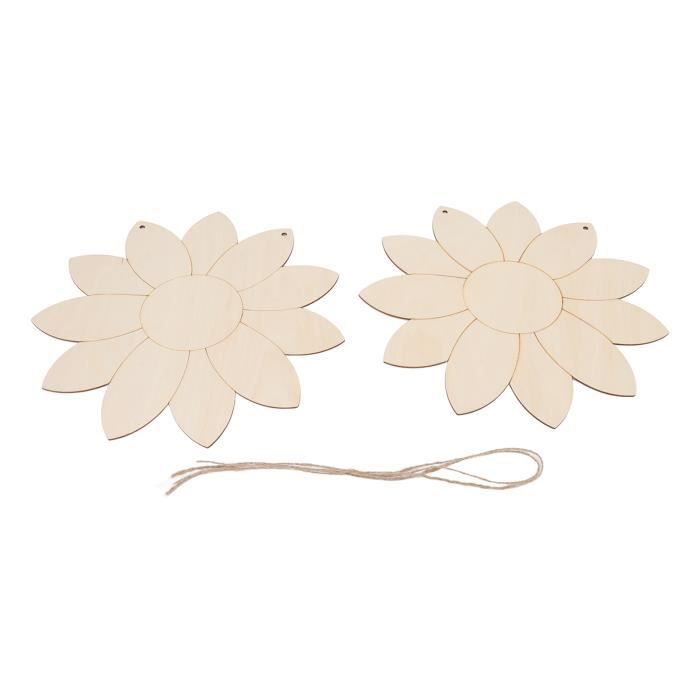 100 Découpes De Fleurs En Bois Brut – Peuplier, 2 Cm, Pour Bricolage, Déco, Personnalisation