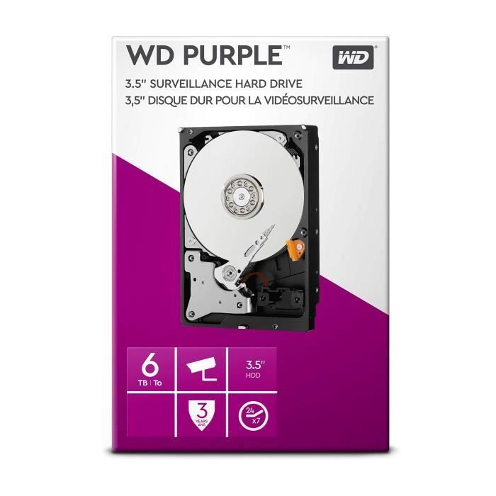 Disque dur interne 3.5 WD Purple - 1 To