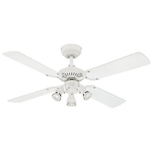 Ventilateur de plafond avec lampe 'Princess Euro' en bois pour salon & salle à manger - vue 2