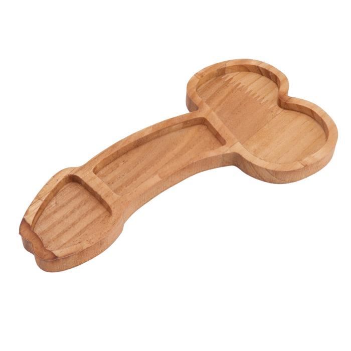 Planche Apéritif En Bois Composite Forme Trompette - 24,3x12,5 Cm - Idéal Pour Fromage Et Snacks