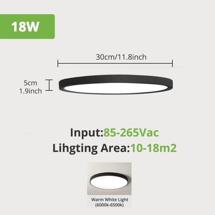Plafonnier LED Navaris 18W - Moderne, Pour Salon Ou Chambre D'enfant - Neuf