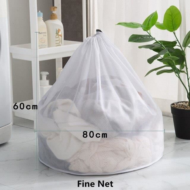 Filets à Linge Grande Capacité - Lot De 2 - Taille 60x80 Cm - Fermeture éclair - Pour Machine à Laver - Blanc - 5