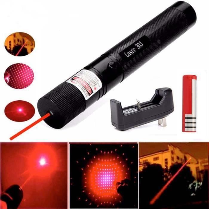 QF09332-650nm 5mw 303 Pointeur Laser Rouge Lazer Pen Puissance Puissance 18650 Chargeur de batterie