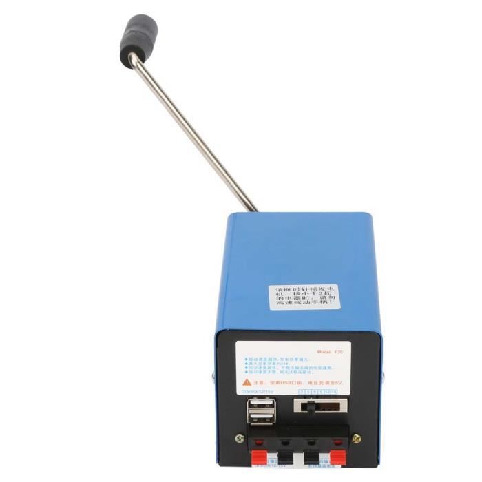 Lot De 2 Mini Chargeurs Manuels à Manivelle - Générateur USB Pour Téléphone, Lampe De Secours - Idéal Randonnée, Camping - 5