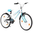 Qutianshop Vélo pour enfants 24 pouces Bleu et blanc 98666-1