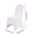 Chaise de salle à manger à la salle à manger blanche pour salle de séjour - Chaise extensible universelle Protecteur de housse pour-1