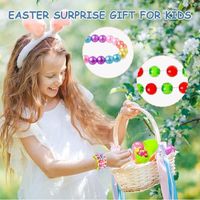 SevenQ – Lot De 24 Œufs De Pâques Préremplis Avec Bijoux (Bracelets Et Bagues) – Chasse Au Trésor – Cadeaux Enfants