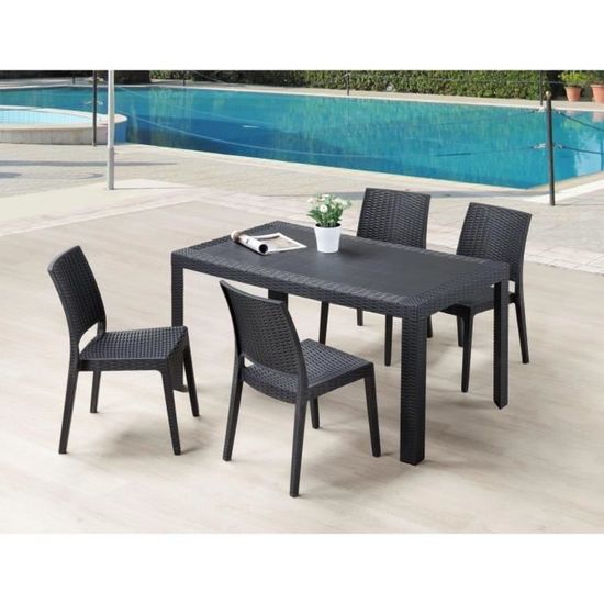 Table De Jardin Rectangulaire Urano 6 Places 140 X 80 X 72 4