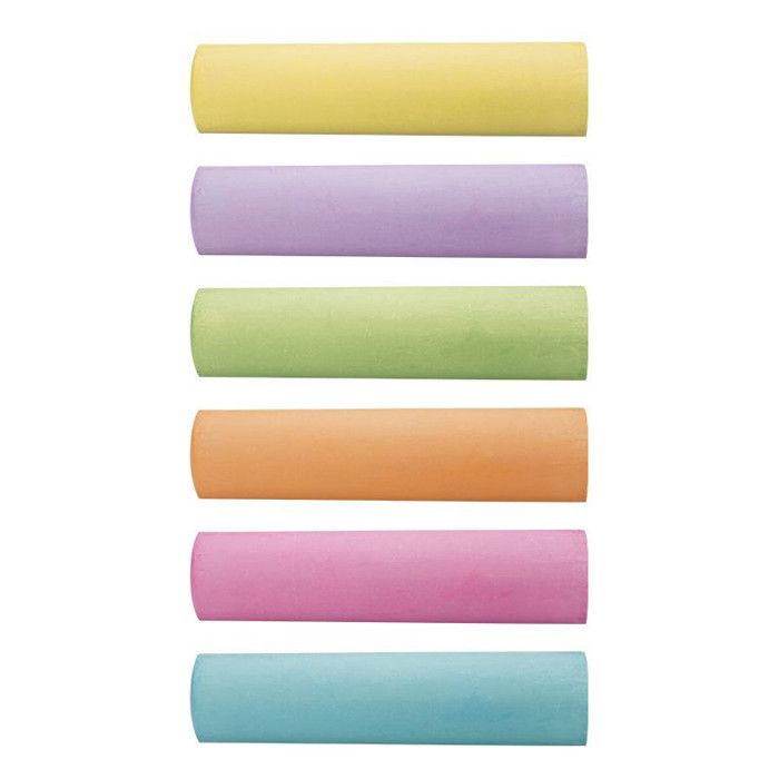 Stock Bureau - JPC Boite de 100 craies anti-poussière coloris assortis