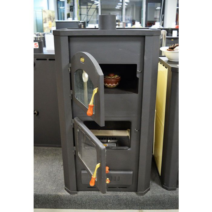 Cuisinière à bois Prity GT Ivoire, avec tiroir, 15 kW – Prix bas