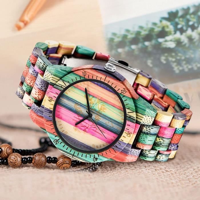 Montre en bois femme sales