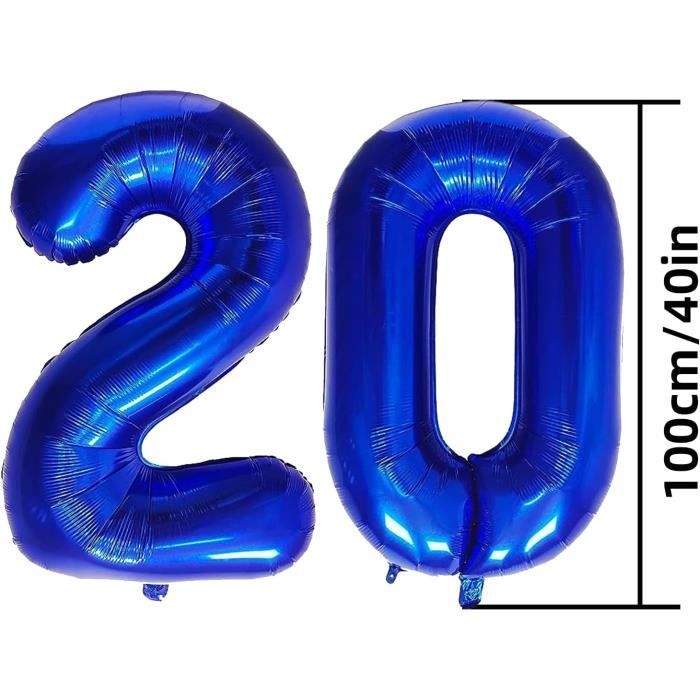 Ballon aluminium joyeux anniversaire bleu
