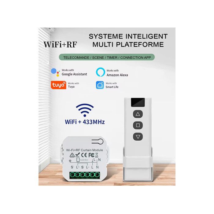 Commutateur SomLife de volet et rideau Wifi Rf Tuya Smart Life Module ...