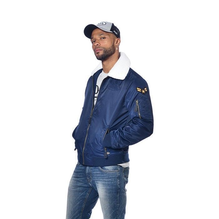 Von Dutch Bombers homme veste homme CHEST hiver regular fit et zippee bleu Bleu Cdiscount Pret a Porter