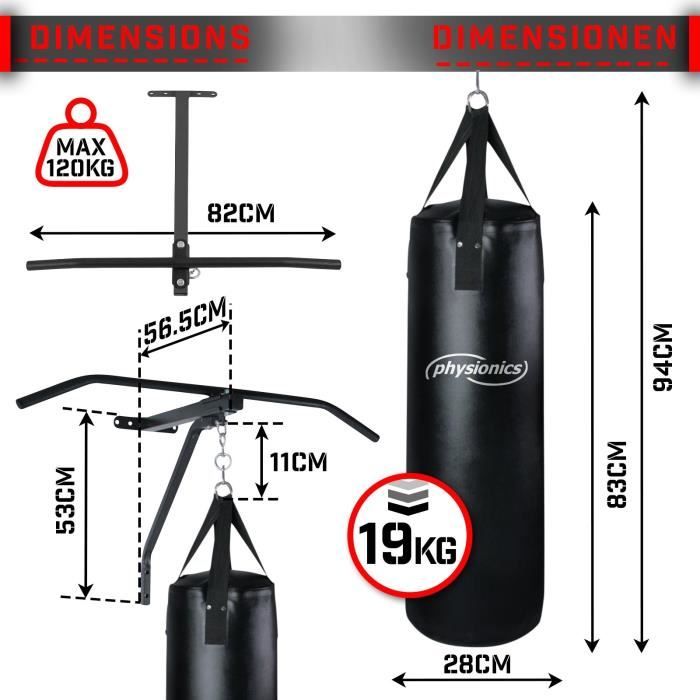 Support de fixation spécial IPN pour support de rail 62/55 pour sacs de  frappe